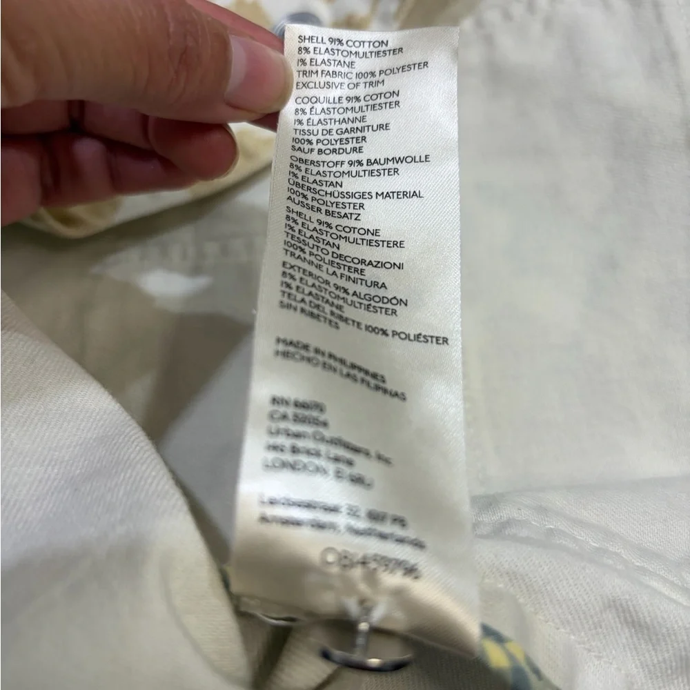 Anthropologie Maeve Animal Print Gardner Denim Cropped Jacket‎ Beige Neutral - Picture 10 of 10